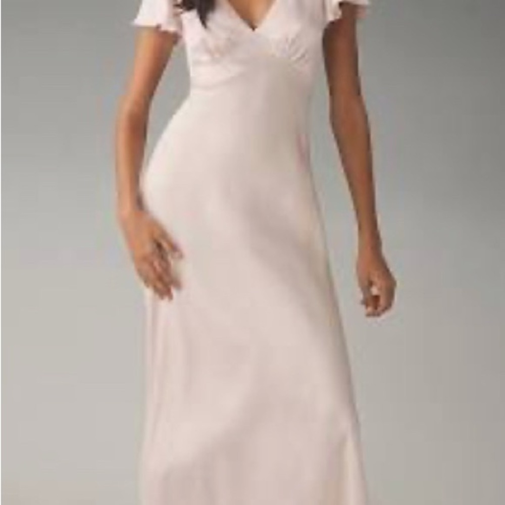 Selkie Flutter Slip Dress in Ballerina Pink